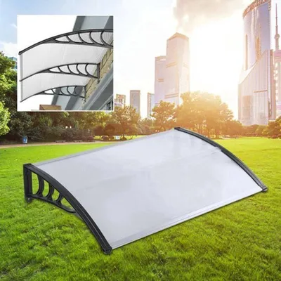 Obrázek produktu pro Stříška nad vchodem, 2 metry - polykarbonát a hliník - montáž na zeď - pro terasu a verandu