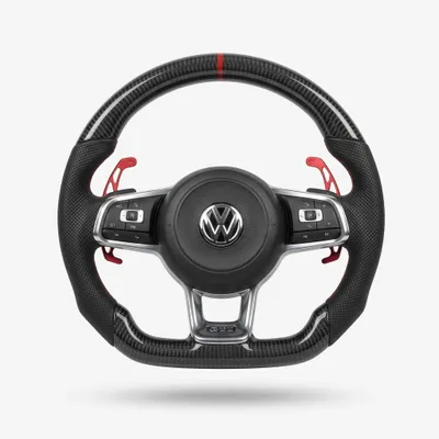 Immagine prodotto di VW GTI Carbon Performance volante – vero carbonio – Flat Bottom – indicatore 12h – multifunzione – paddle – Plug & Play