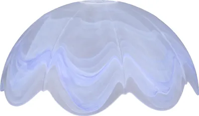 Produktbild von Lampenglas Alabasterglas Blau Ø 250  Glasschirm Ersatzglas E27 Blütenform