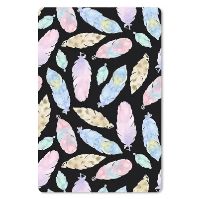 Produktbild von MuchoWow® Mauspad Mousepad Design- Mädchen - Federn - Kinder 40x60 cm - Mousepads - Maus Mat - Pad - Mausunterlage - Schreibtisch Accesoire