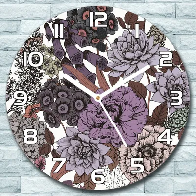 Produktbild von Wanduhr aus Glas Rund fi 30 Mysteriengarten Quarz Deko Schlafzimmer Büro