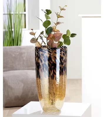 Immagine prodotto di Vaso Casablanca - Vaso per fiori H.36,5cm - Vasi in marrone H.36,5cm - Vaso da terra in vetro per il soggiorno