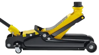 Imagen del producto de Gato hidráulico, capacidad de elevación de 2500 kg, rango de altura de 85-380 mm, color amarillo