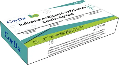 Produktbild von CorDx 4in1 SARS-CoV-2 & Influenza A/B & RSV Antigen Selbsttest - Combo Test Schnelltest Laientest  CE 2934 Covit Corona  + BLT Desinfektion