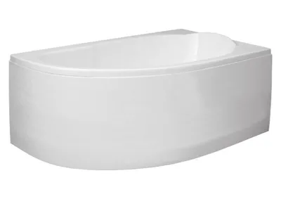 Produktbild von BADLAND Eckbadewanne Badewanne Miki RECHTS 145x85 mit Acrylschürze, Füßen und Ablaufgarnitur GRATIS