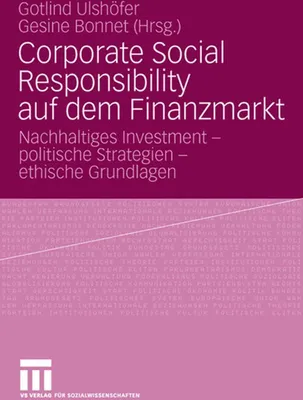 Produktbild von Corporate Social Responsibility auf dem Finanzmarkt