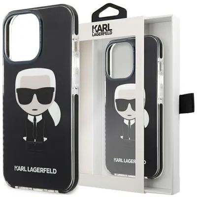 Produktbild von Karl Lagerfeld Klhcp13Ltpeikk Iphone 13 Pro / 13 6.1"" Hardcase Czarny/Schwarz Iconik Karl