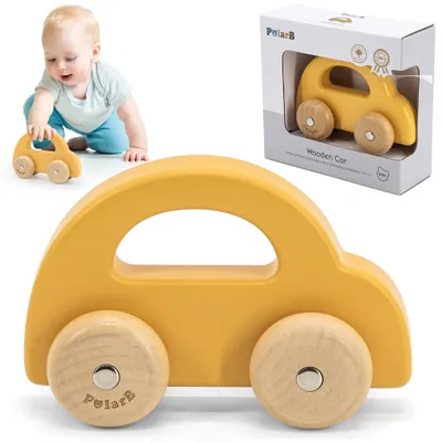 Produktbild von PolarB Wooden Car, 0,5 Jahr(e), Holz, Gelb