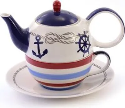 Produktbild von Tea for one Set "Silje" Keramik, 4-teilig Kanne: 0,4 l, Tasse: 0,2 l