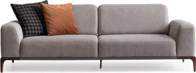 Produktbild von Wohnzimmer Sofa 3 Sitzer Design Stil Möbel Moderne Sofas grau Neu