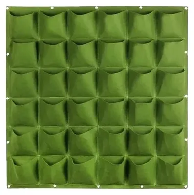 Image de Sacs de culture verticaux, matériau écologique, design peu encombrant, vert, 36 sacs