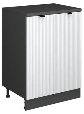 Zdjęcie produktu dla Szafka na poddasze Vicco Rion Białe pofałdowanie 60 x 81.6 cm bez skosu z 2 drzwiami, Model 60809