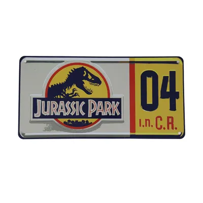 Produktbild von Jurassic Park Dennis Nedry Nummernschild Replik