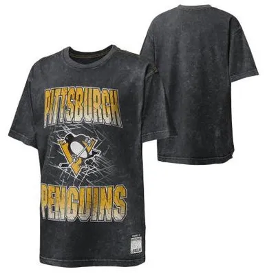Obrázok produktu pre Tričko Outerstuff s motívom NHL Junior, veľkosť: 10-12 rokov, čierna farba, Pittsburgh Penguins