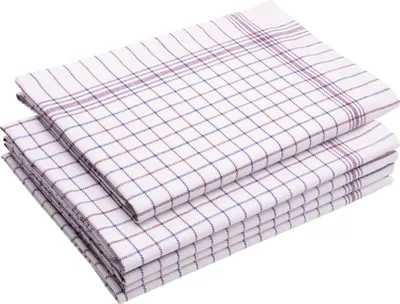 Produktbild von 5er Set Geschirrtücher, 65x70 cm, 100% Baumwolle, rot blau weiß kariert