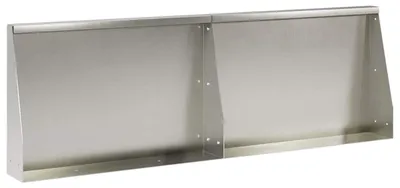 Productafbeelding van vidaXL Steunmuur, 2 stuks, 60 x 12 x 40 cm, roestvrij staal, zilver