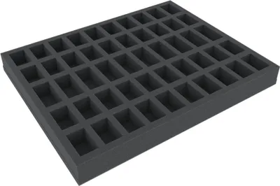 Produktbild von 40 mm Schaumstoffeinlage mit 50 Fächern für Miniaturen