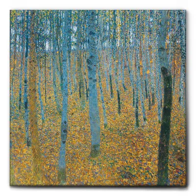 Produktbild von Giallobus - Buchenwald - Gustav Klimt - 70L x 70B cm - Bild - Leinwand mit Standardrahmen