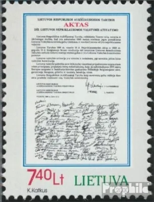 Produktbild von Briefmarken Litauen 2000 Mi 724 (kompl.Ausg.) postfrisch Unabhängigkeit
