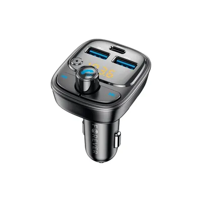 Produktbild von Transmiter FM Bluetooth 2 x USB-A 1 x USB-C PD 30W - zapalniczka samochodowa TR-370 czarny