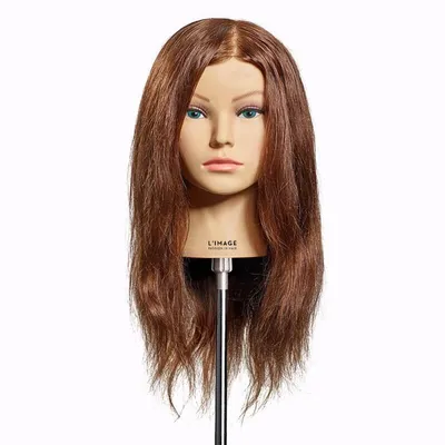 Produktbild von Trainingskopf Corinna, menschliches Echthaar, Haarlänge ca. 40 cm, Haarfarbe dunkelblond