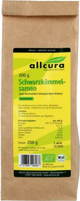 Produktbild von allcura Schwarzkümmelsamen , 200 g