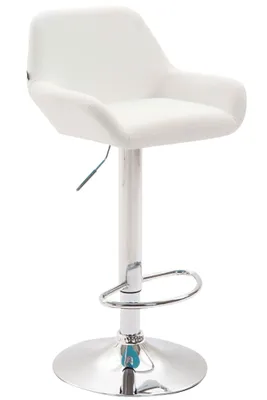 Produktbild von 2er Set Barhocker HLO-CP8 Kunstleder chrom  weiß