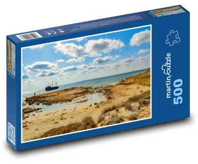 Obrázek produktu pro Puzzle 500 Mořské pobřeží s lodí - martinpuzzle