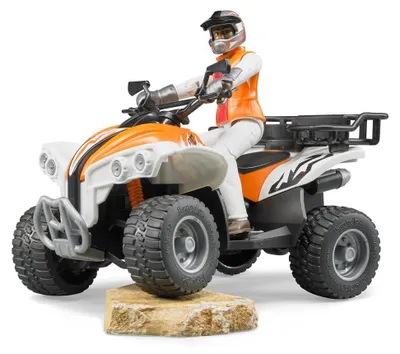 Produktbild von bruder 63000 - Quad mit Fahrer - 1:16 Spielzeug-Figur Mann Mensch Fahrzeug Geländewagen