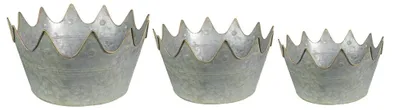 Productafbeelding van Clayre & Eef plantenhouder, Ø 43x21 cm, grijs, groen, metaal