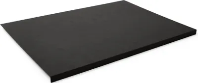 Produktbild von Schreibtischunterlage mit Kantenschutz Leder Anthrazit Grau cm 90x60 - Rutschfester Boden - Hergestellt in Italien