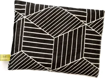 Produktbild von Kirschkernkissen BIO Wärmekissen Mikrowelle Miniblings 23x17cm Schwarz Geometrie