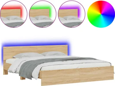 Immagine prodotto di Giroletto con testiera e illuminazione a LED Rovere Sonoma