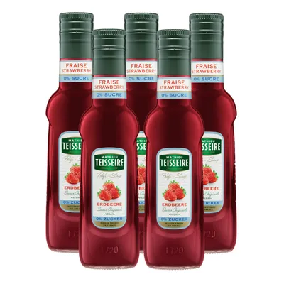 Produktbild von Teisseire Getränke-Sirup Erdbeere 0% Zucker 0,25L (5er Pack)