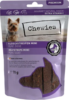Produktbild von Chewies Fleischstreifen Mini Ziege