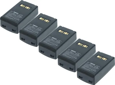 Produktbild von vhbw 5x Akku Ersatz für Datalogic 94ACC1386, BT-26, BT-10 für Barcodescanner POS (5200 mAh, 3,7 V, Li-Ion)