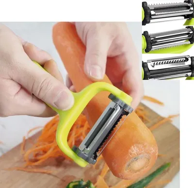 Produktbild von Schäler – Kartoffelschäler – Obstschäler – Messer – 3-in-1 – Multitool – Schäler – Reibe – Reibe