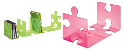 Produktbild von HAN Buchstütze PUZZLE, 2er Set, kla r-transluzent (81420261)