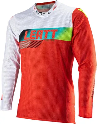 Produktbild von Leatt 5.5 Ultraweld Contrast Motocross Jersey, weiß/rot, M