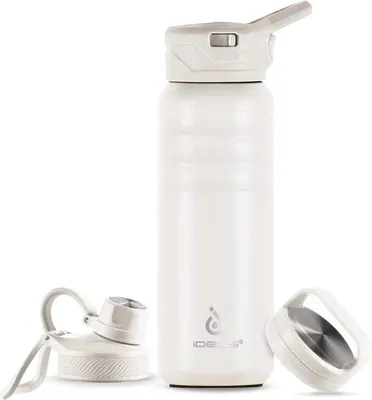 Produktbild von Famanu Wasserflasche Edelstahl 710 ml - Cremefarben, doppelwandig, auslaufsicher