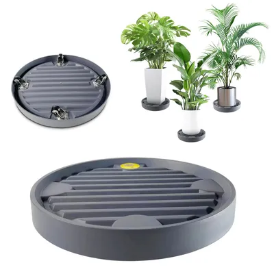 Image de Omgoods - Roulettes pour plantes, diamètre 31 cm, capacité de charge de 75 kg