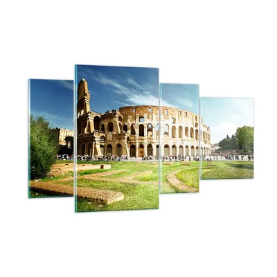 Produktbild von Bilder auf glas - Archäologie Architektur Italien Kolosseum - 120x70cm - Glasbilder - Wandbilder - Kunstdruck - Wanddekoration aus Glas - Glas Bilder - Wandbild auf Glas - GDL120x70-2685