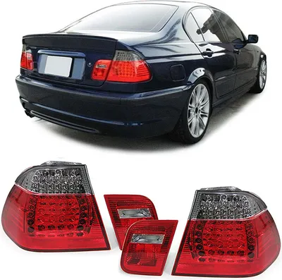 Produktbild von LED Rückleuchten Heckleuchten in Rot Schwarz für BMW 3er E46 Limousine ab