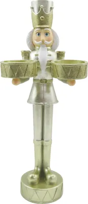 Immagine prodotto di Schiaccianoci Clayre & Eef portacandele 28 cm in plastica color oro