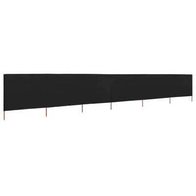 Zdjęcie produktu dla Parawan 6-Skrzydłowy Z Tkaniny, 800 X 80 Cm, Czarny Lumarko!