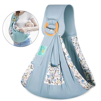 Produktbild von Babytragetuch aus weicher Baumwolle – Verstellbare Babytrage mit Ringen, Stilltuch für Neugeborene