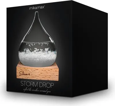 A product box for a storm glass.