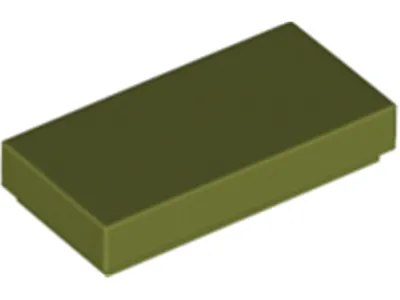 Produktbild von Lego® 1x2 Fliesen 3069 - 50 Stück Olivegrün