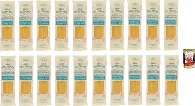 Produktbild von Rummo Pasta Linguine N° 13 senza Glutine, gluten free, 100% italienische Pasta nudeln glutenfrei 20x 400g + Italian Gourmet polpa 400g