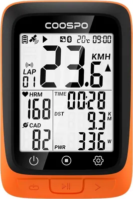 Productafbeelding van GPS fietscomputer - 2,4 inch - Bluetooth en ANT+ - Oranje